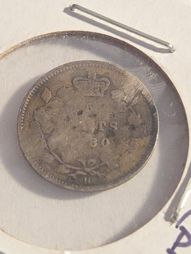 1880 H CANADA 5 Cent Silver Coin - Lot BT573