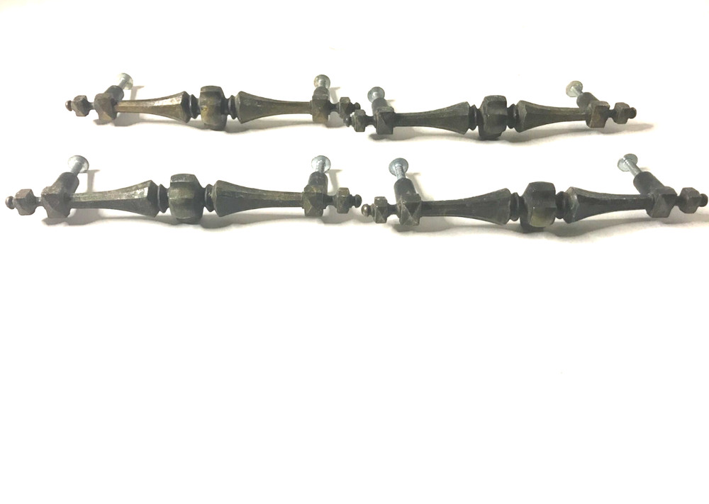 VINTAGE GOTHIC STYLE DRAWER PULLS HANDLES W /HARDWARE (4)