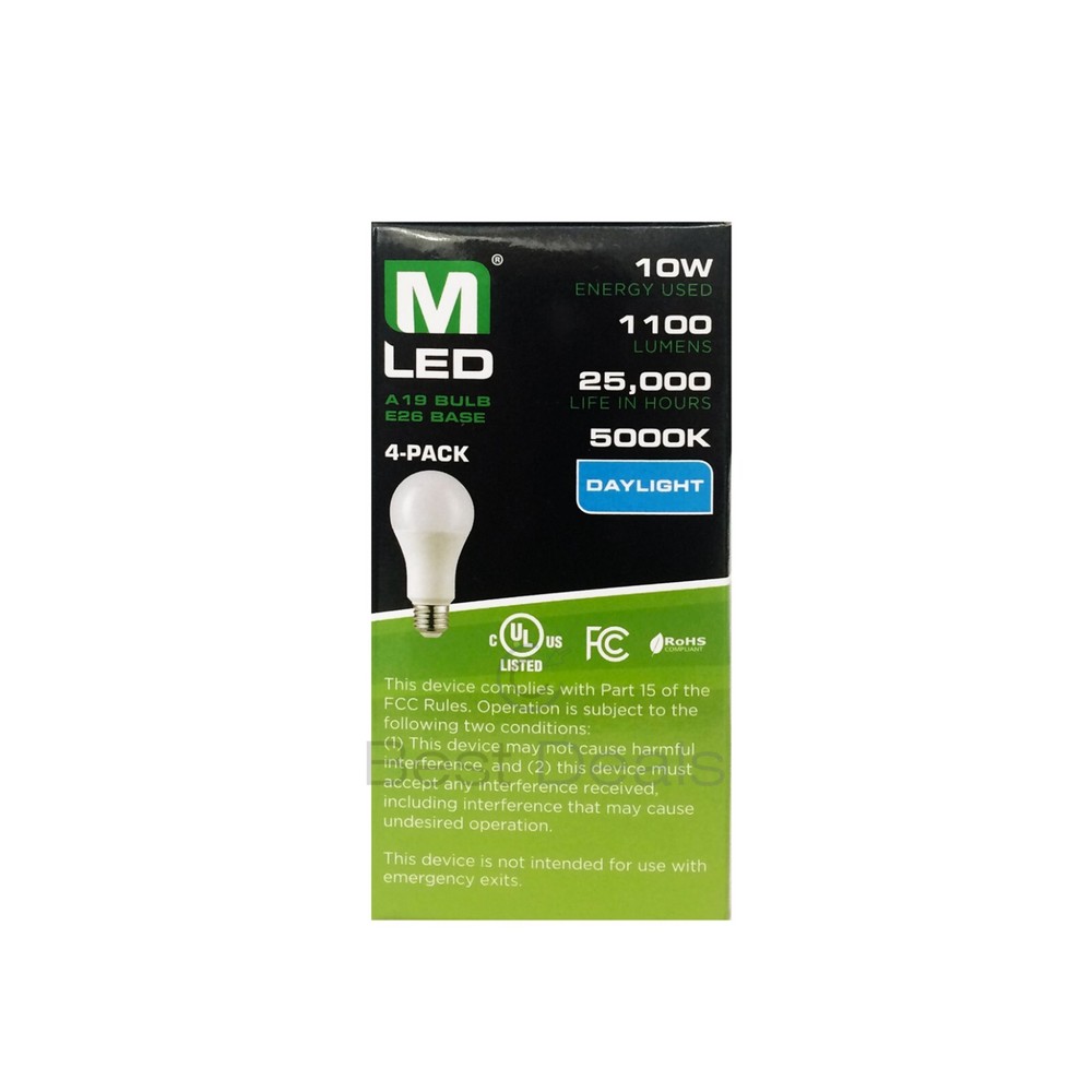 96 PACK Maxlite Dimmable LED 13W Daylight Light Bulb A19 100W replacement 5000K