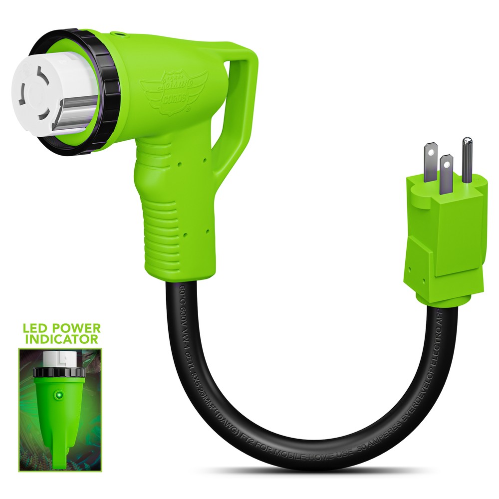 50 amp to 15 amp adapter RV Power Cord Detachable PLUG 90 Twist Lock Connector