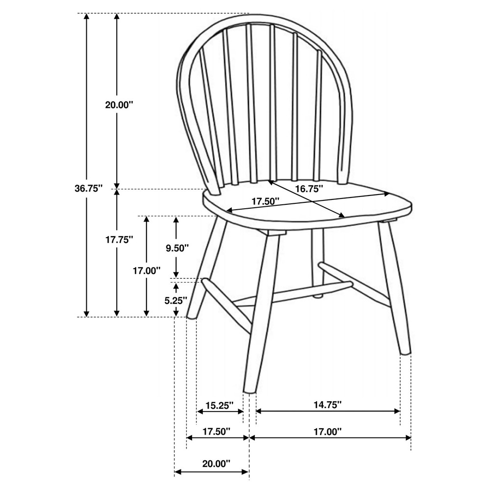 Greer Natural Brown and White 5-piece Dining Set