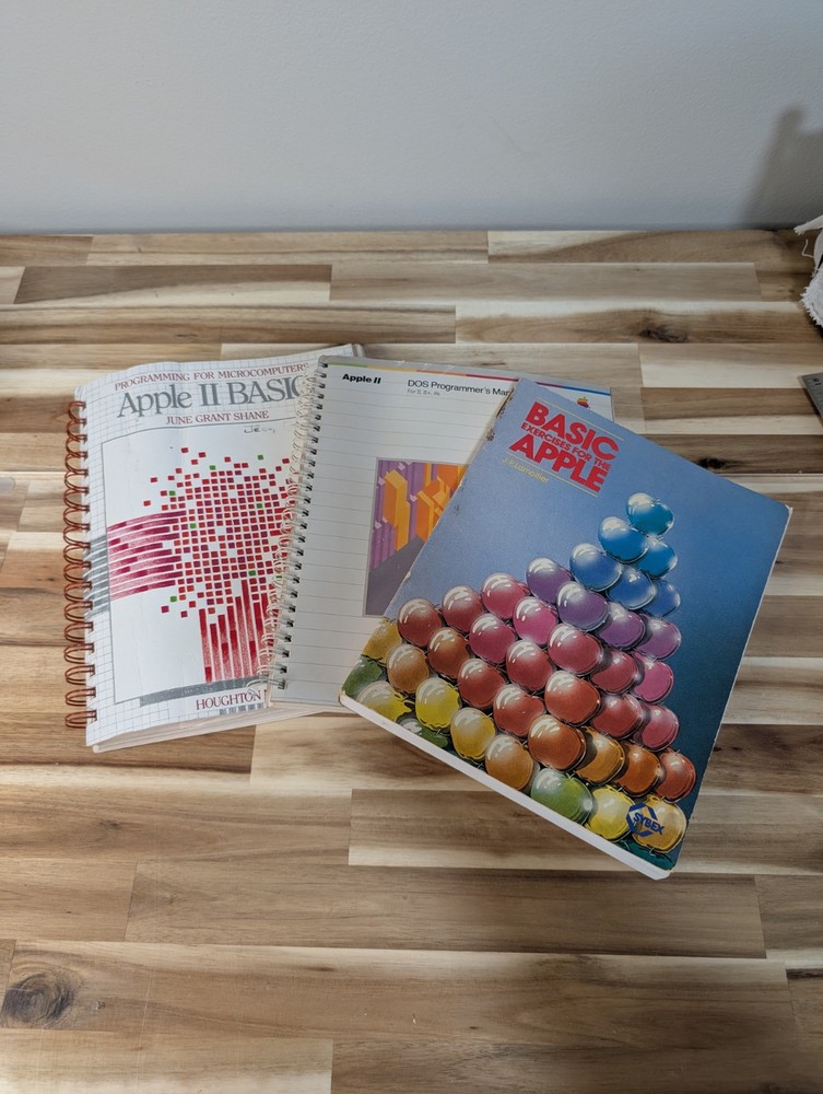 Vintage Apple II Reference Manuals Basic Exercises Apple, DOS Program, A2 Basics