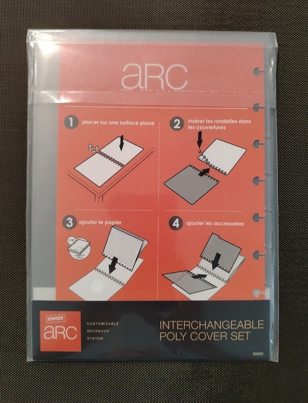 ARC Poly Cover Set 50052 Customizable Notebook System Staples Transparent Covers