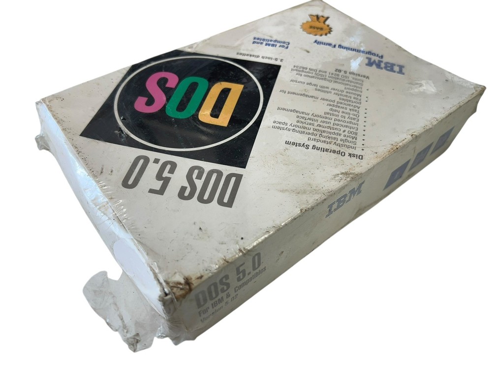 Microsoft MS-DOS 5.0 Sealed Damaged Box READ