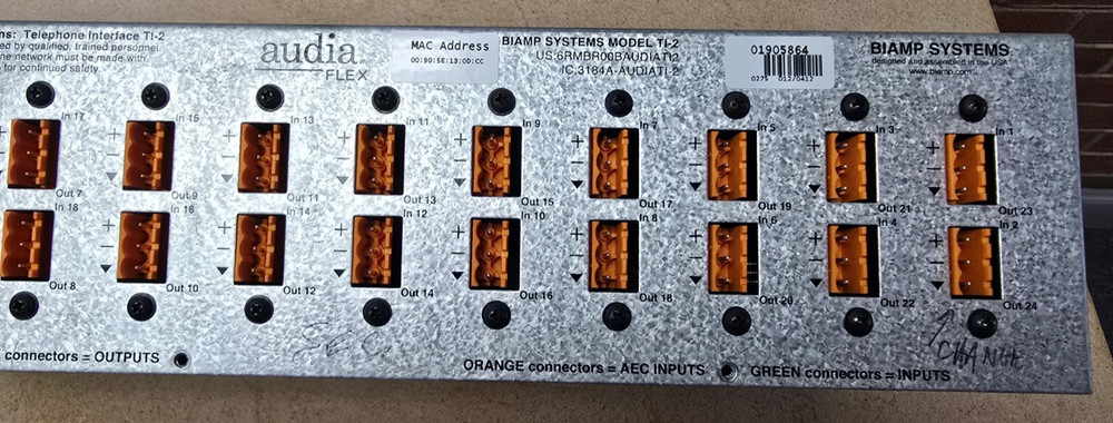 BIAMP Systems Model TI-2 Audia Flex Digital Sound Processor