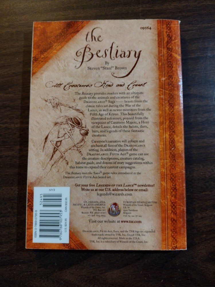 TSR Dragonlance SAGA Bestiary
