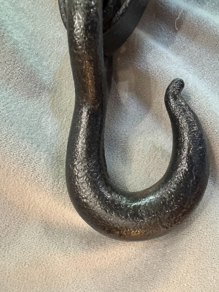 Vintage Cast Iron Double Sheave Pulley & Hook