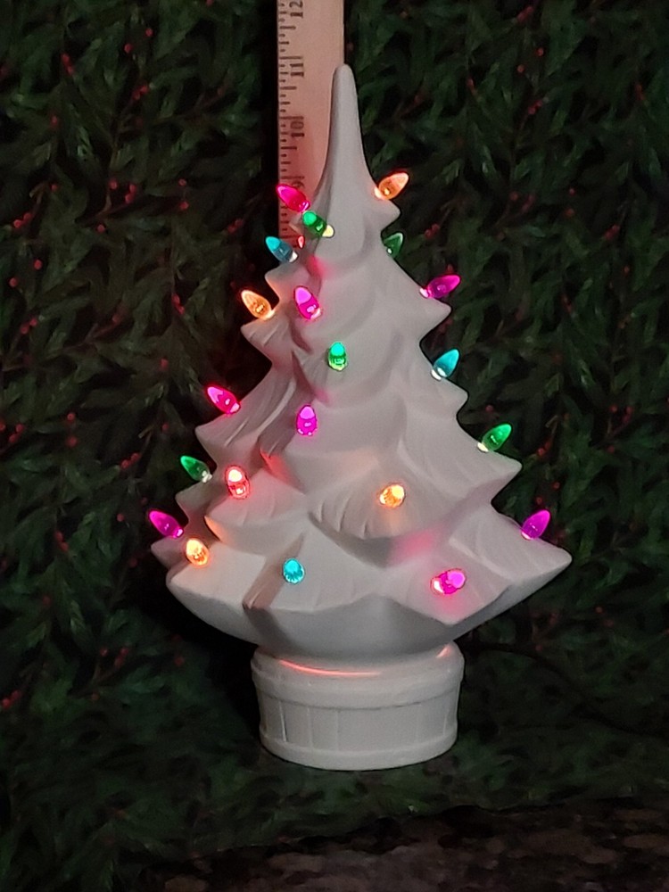 Ceramic Bisque~ Ready to Paint~ Christmas Tree ~ lighting included