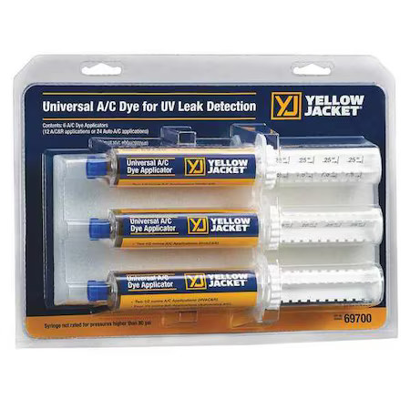 Yellow Jacket 69700 Dye Disposable Injector, 1 Oz., Pk6