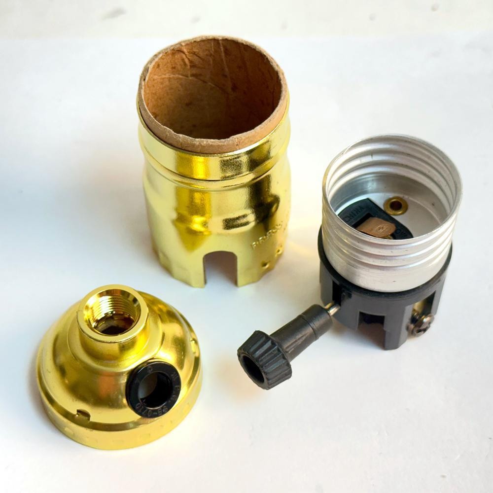 3 Terminal Brass E26 Socket - Side Switch