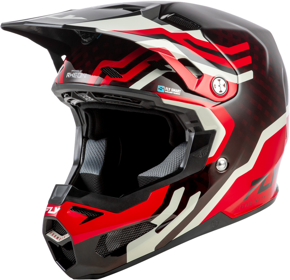 For Formula S Carbon Byte Helmet Red Carbon/Red/Grey Md