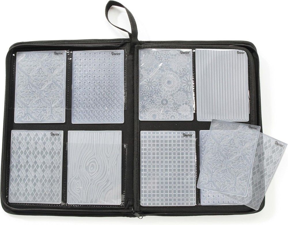 Embossing Folder Storage Case, Black Nylon Zipper Binder