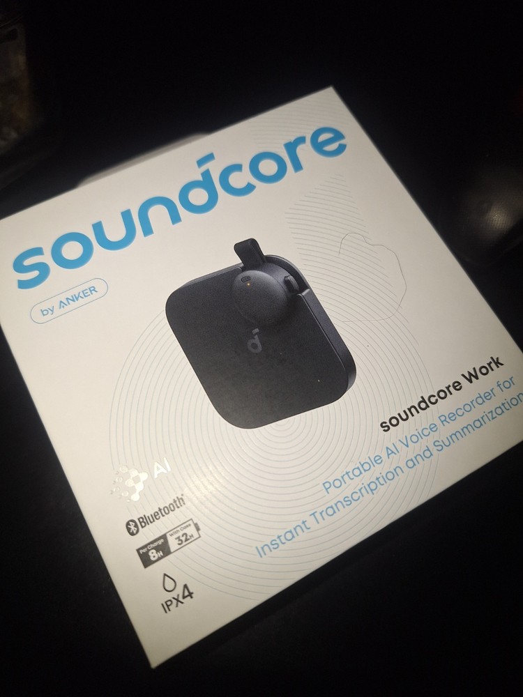 Soundcore By Anker Soundcore Work Portable AI Voice Recorder Instant Transcript