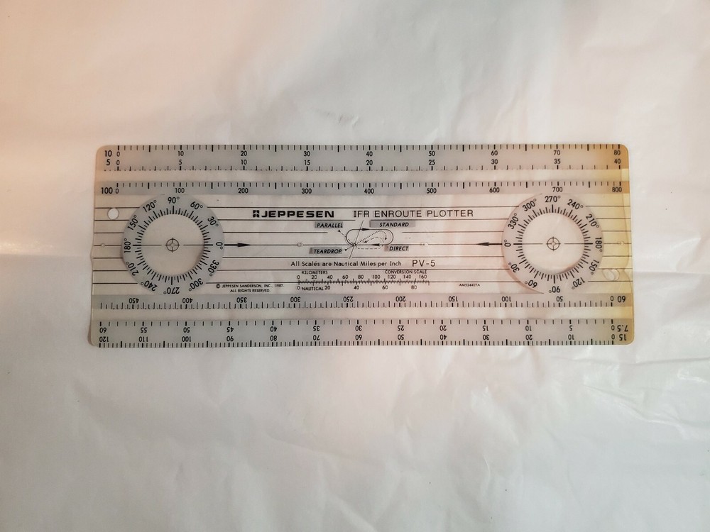 JEPPESEN IFR ENROUTE PLOTTER model # PV-5