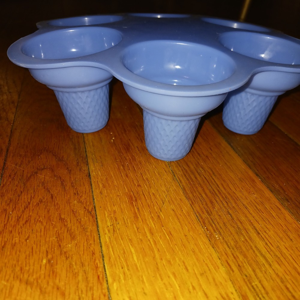 SILICONE ICE CREAM CONE MOLD 6 CONES SOAP MAKING