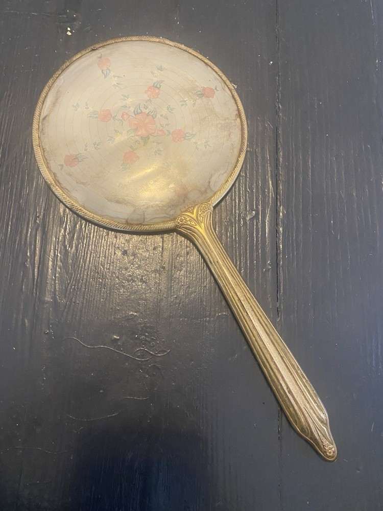 vintage hand-held vanity mirror