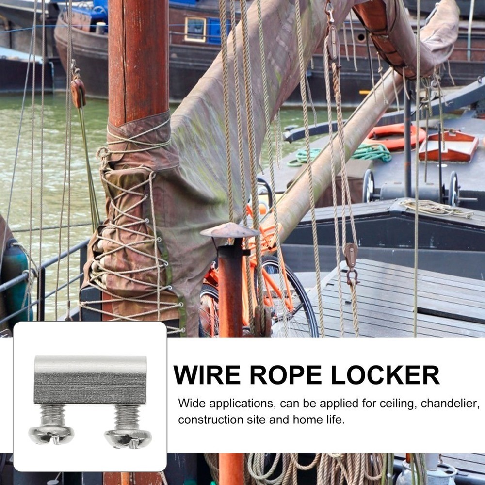 20 Sets Wire Rope Clamps Wire Rope Fixators with Screws cable clips
