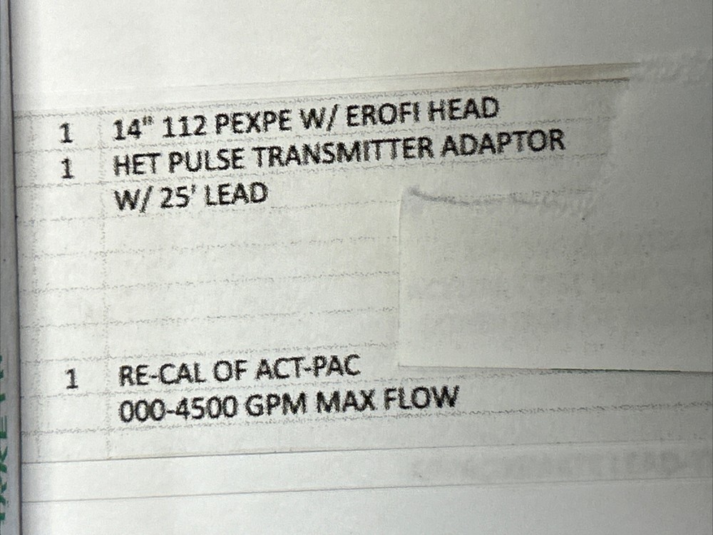 14” Mainline Propeller Meter Sensus Model 112 PExPE EROFI HEAD, HET PULSE TRANS