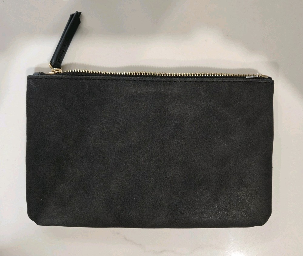 Stella & Dot Mini Pouch-Embroidered Lashes-Black