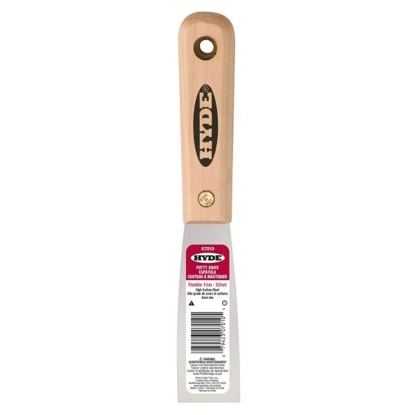Hyde Tools - Flexible Putty Knife, Hardwood Handle