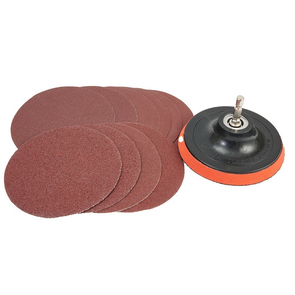 4inch Sanding Disc Aluminium Oxide Discs Hook&Loop M10 Set Polyurethane