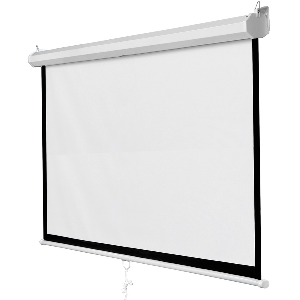 84 x 84" Manual Pull Down Projector Screen Home Theatre Play Game Indoor