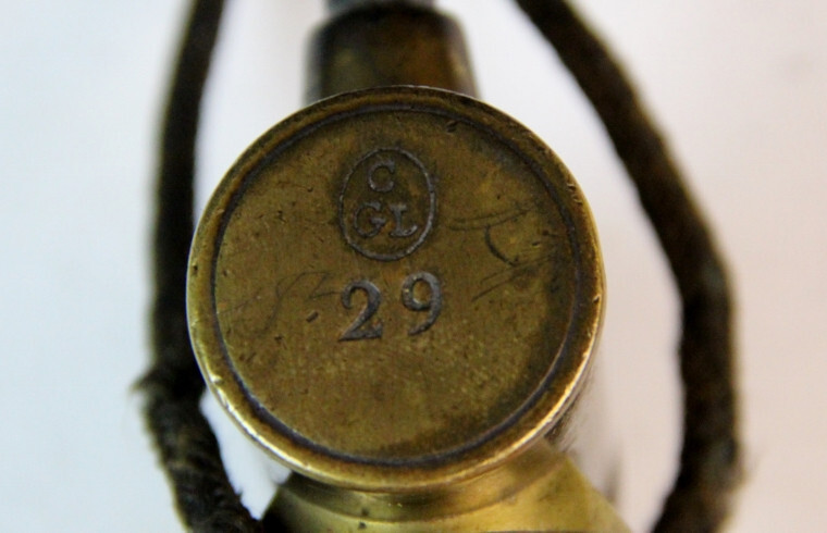 Swiss Leather Covered Powder Flask