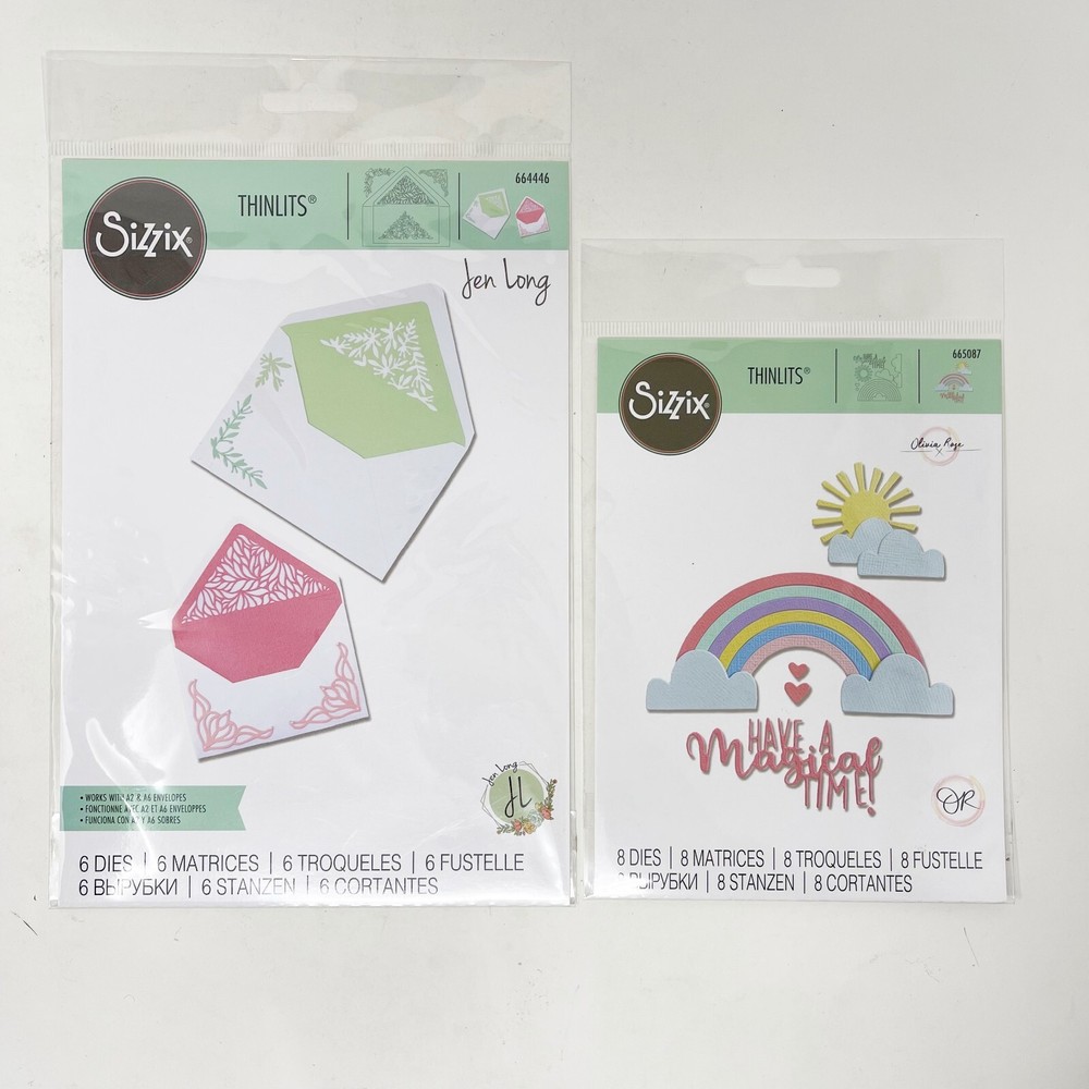 Sizzix Thinlits Spring & Summer Bundle Card Making Paper 3-D Seals NEW