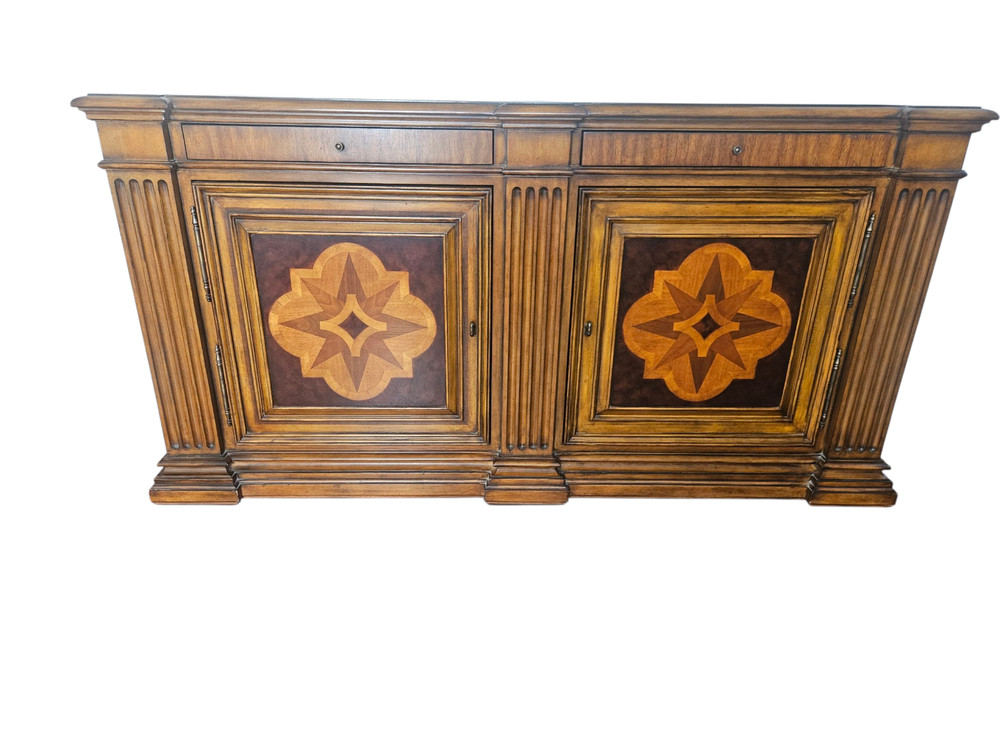 Ethan Allen Marquetry Sideboard Buffet Console Server Lombardy
