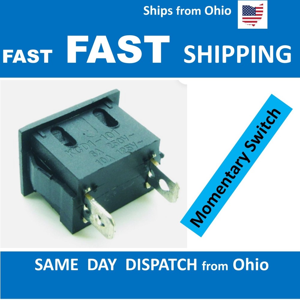 Push Button Switch Black Rectangle