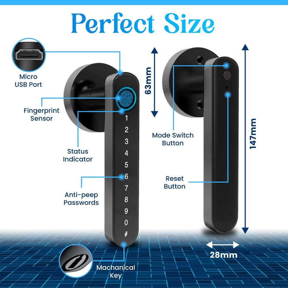Smart Fingerprint Door Lock, Keyless Entry with Passcode, App Control & more