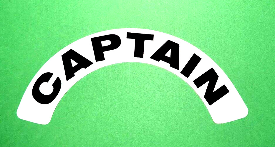 FIREFIGHTER HELMET DECALS CRESCENT (CAPTAIN)