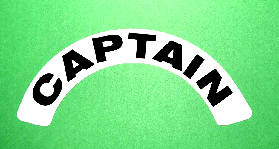 FIREFIGHTER HELMET DECALS CRESCENT (CAPTAIN)