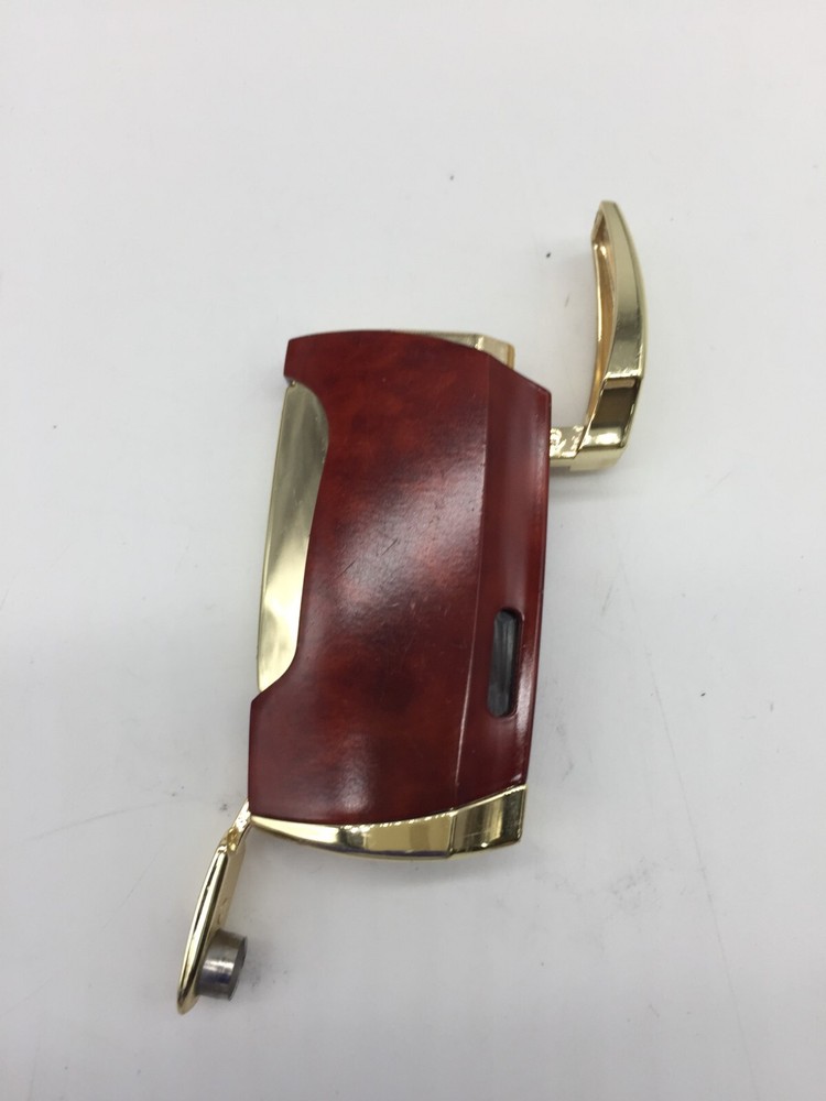 Honest Double Torch Gas Cigarette Cigar Lighter ReFillable with Punch