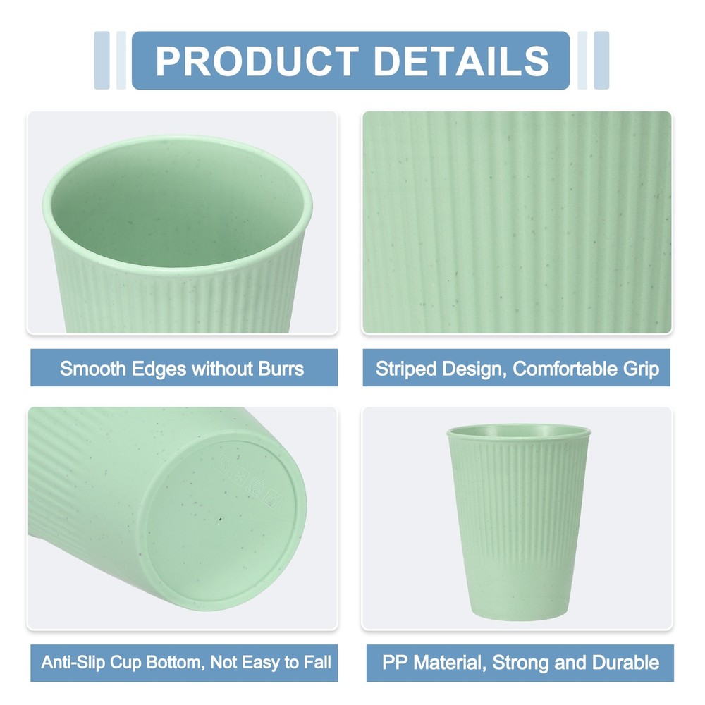 4 Pcs Simple Toothbrush Cup, Light Green