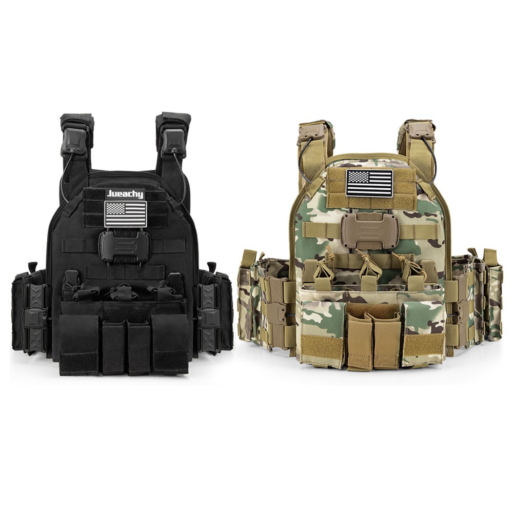 Tactical Vest Quick Release One-Button Disassembly Vest MOLLE for Training