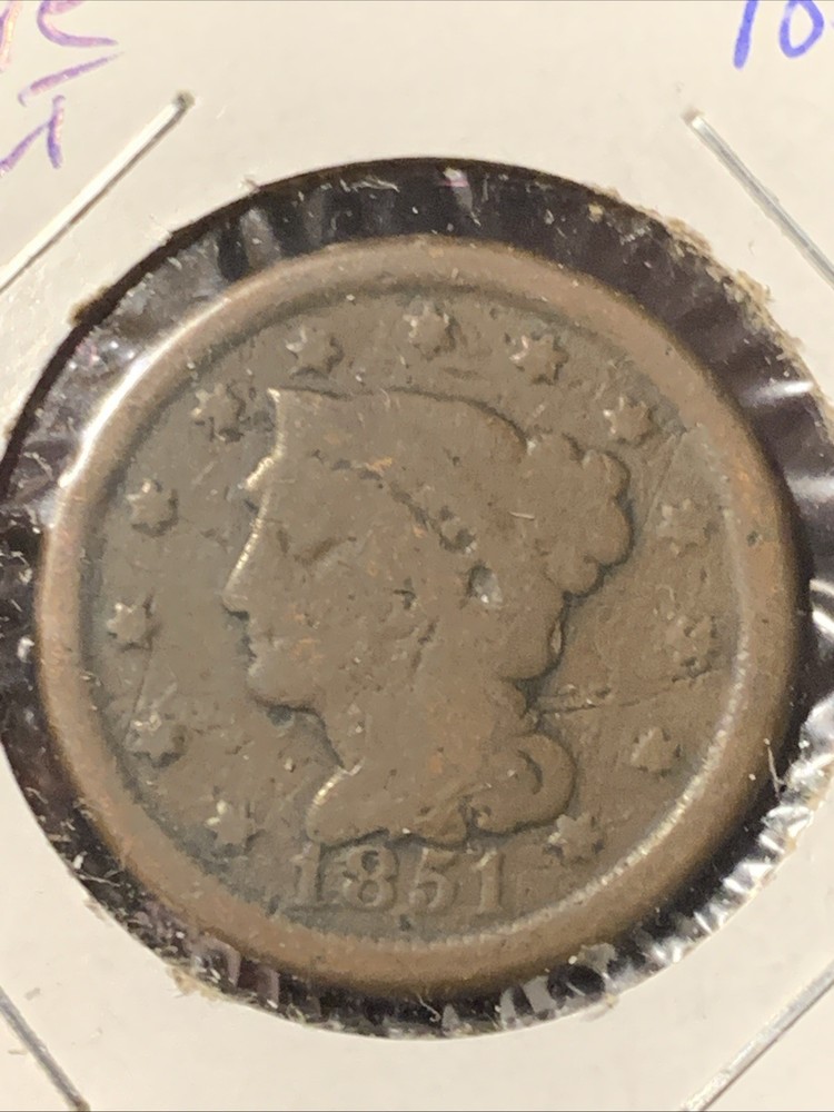 LARGE CENT - 1851 - NICE GRADE - #2