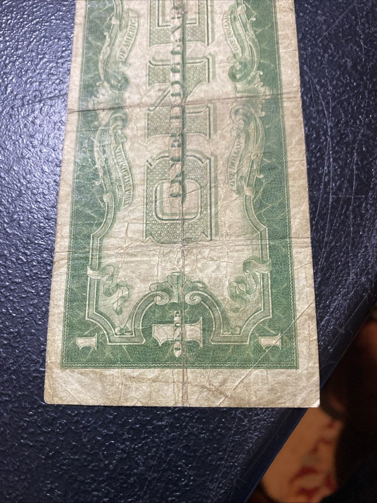 💎 1934 US $1 Silver Certificate (Funny Back) Error Mis-Cut Alignment See Pics
