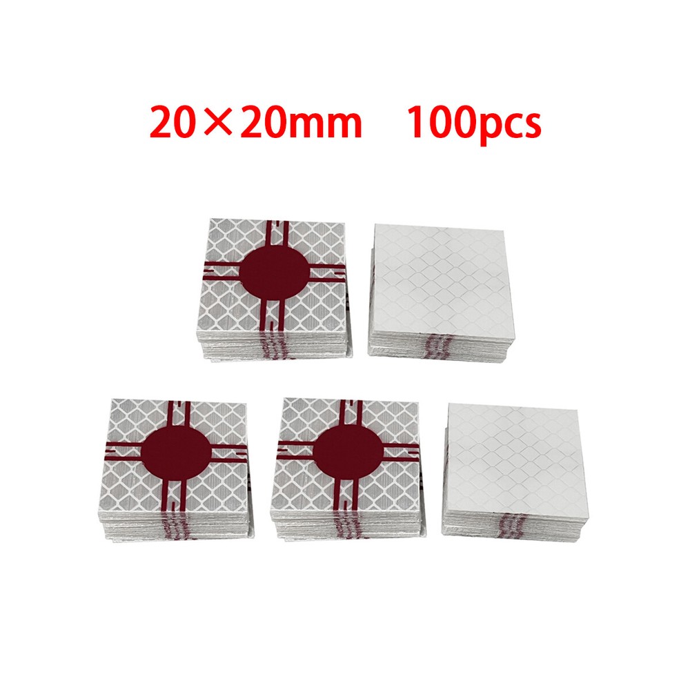 New 100PCS Red solid circle 3M Reflector Sheet Reflective Tape Target All Size