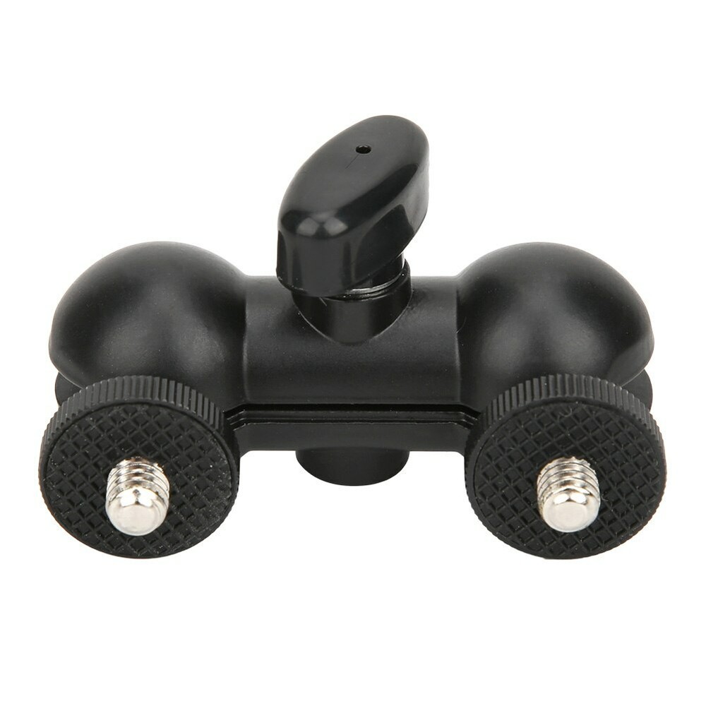 Multi-function Double Ball Head Shoe Mount Adapter Magic Arm 1/4" Screw
