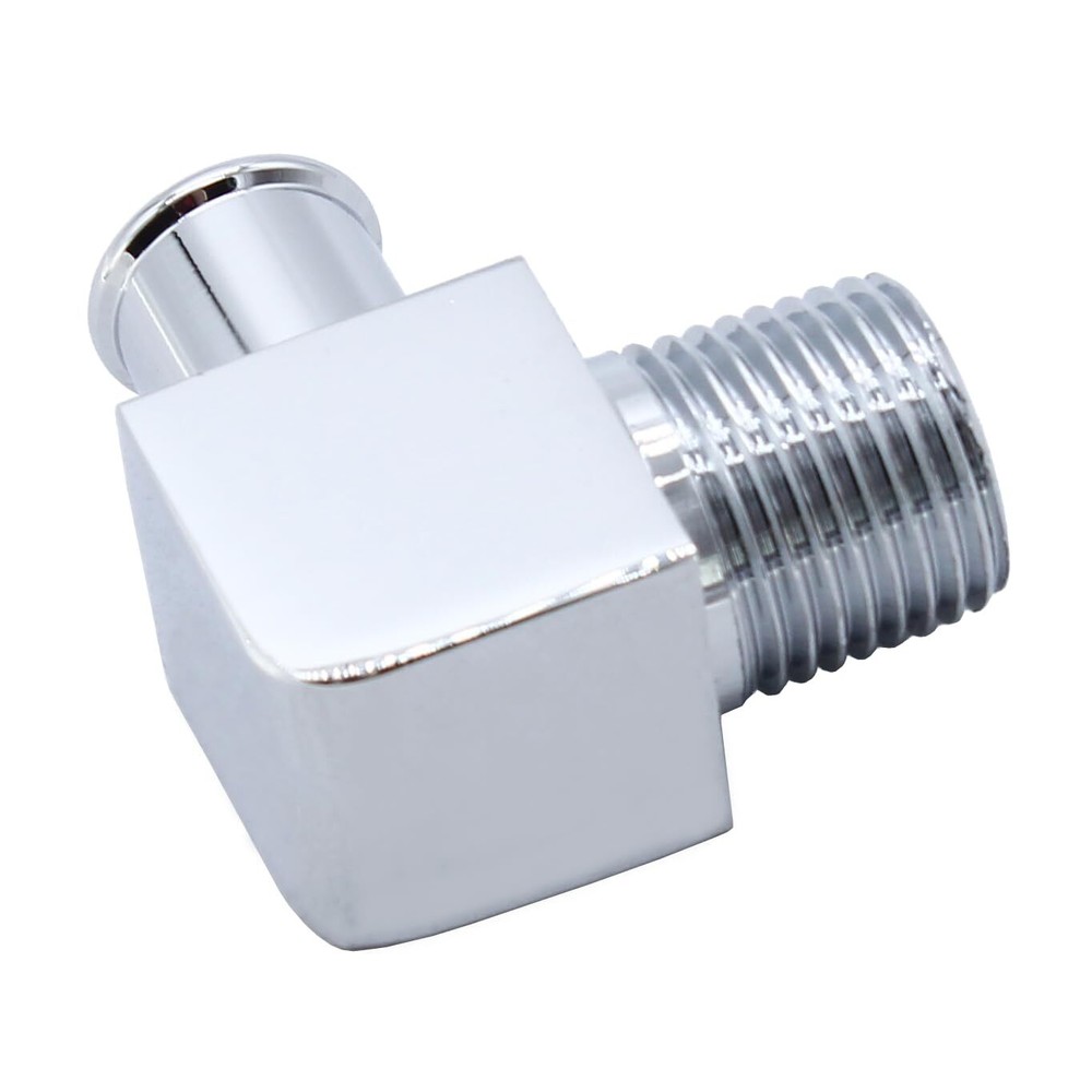 Heater Hose Fitting 90 Degree Aluminum 1/2" NPT to 5/8" Barb Connector Alloy