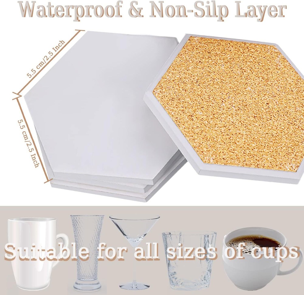 Custom Coasters for Drinks Personalized Ceramic Customize with Wedding Photos