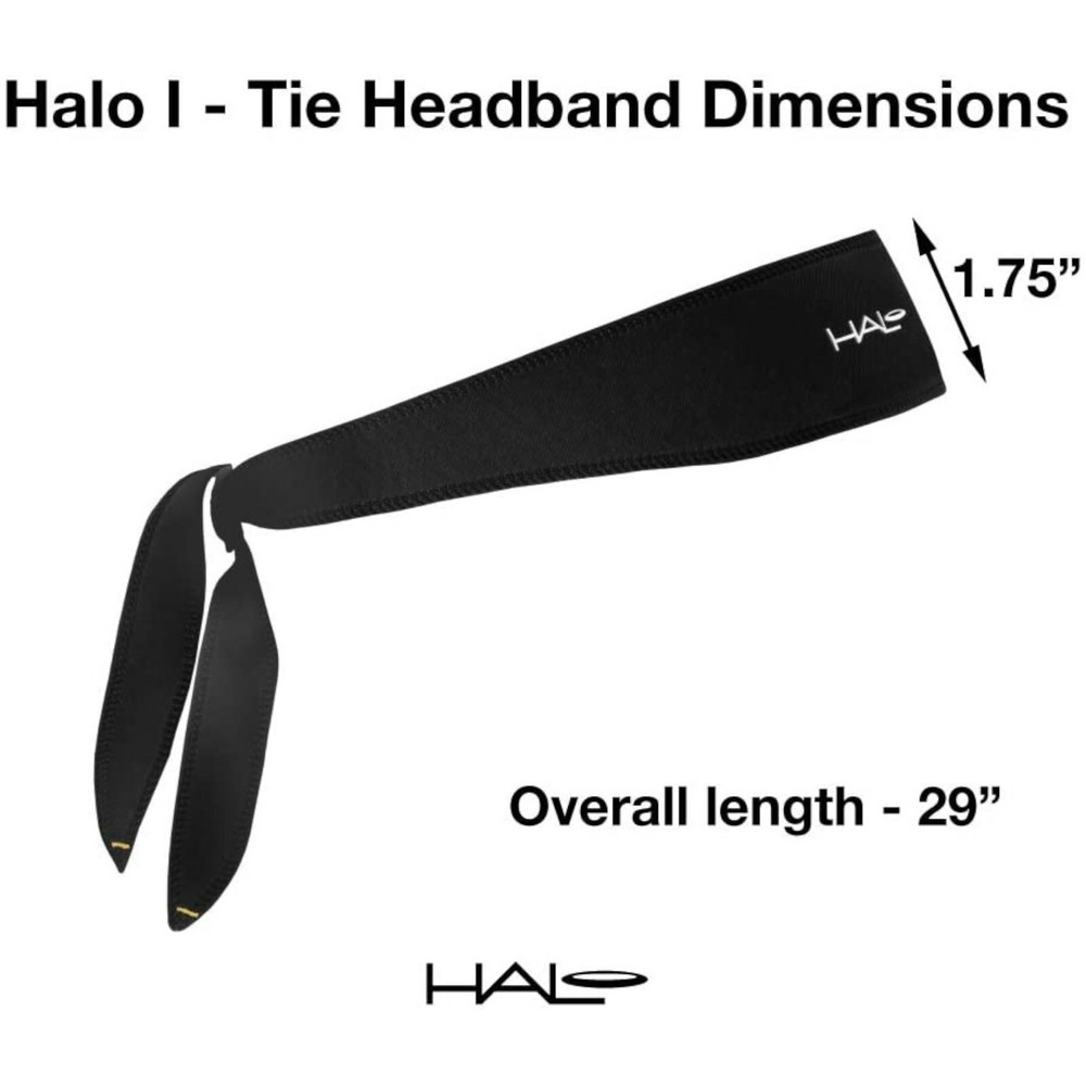 Halo Headband Sweatband Tie Navy
