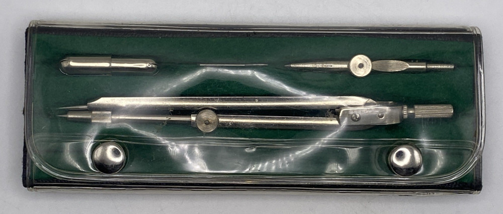 Vtg Globemaster Engineering Draft Compass Set w Case Made in Former West Germany