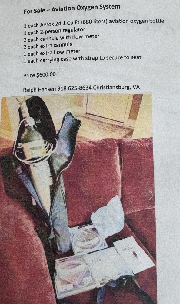 aviation oxygen equipment