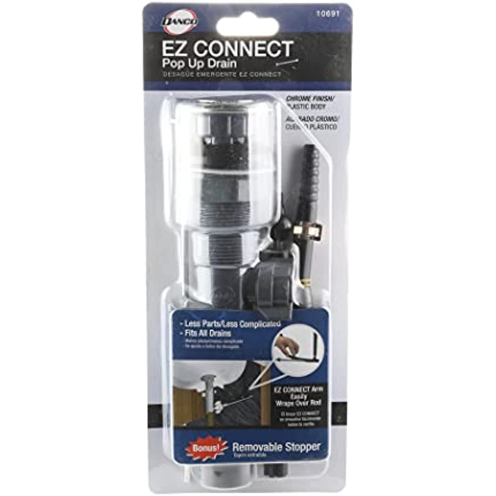 Danco 10691X Lavatory Drain, Plastic, Chrome