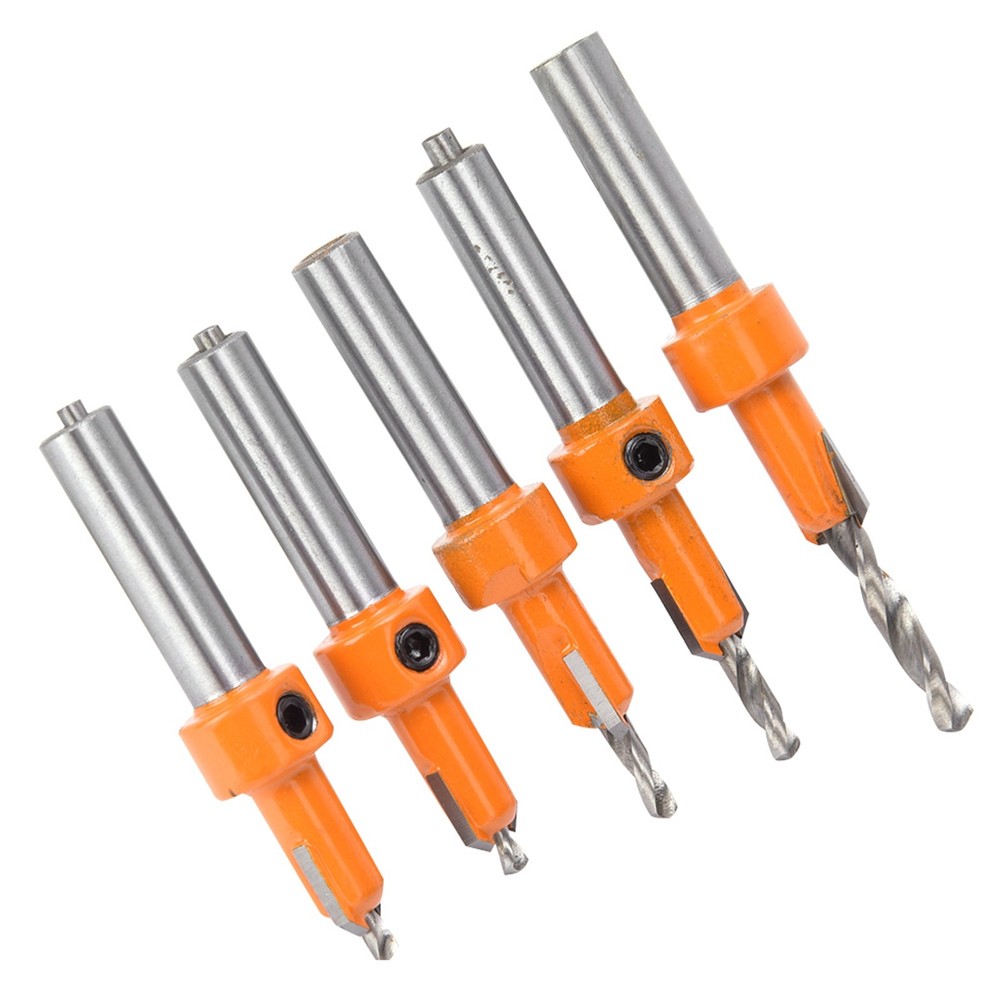 5PcsCountersink Drill Bit Woodworking Self Taping Drill Bit Carpentry Tool New