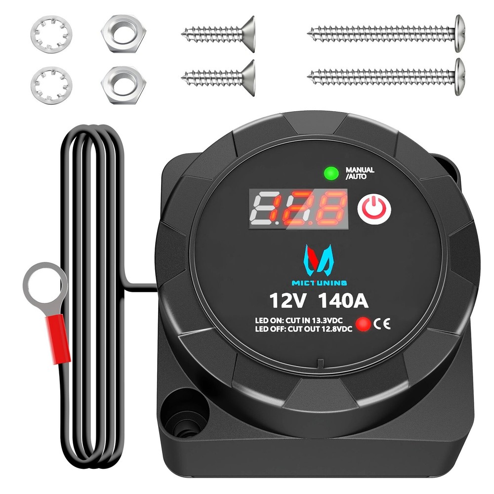 Dual Battery Isolator Kit 12V - 140 Amp Voltage Sensitive Relay (VSR)