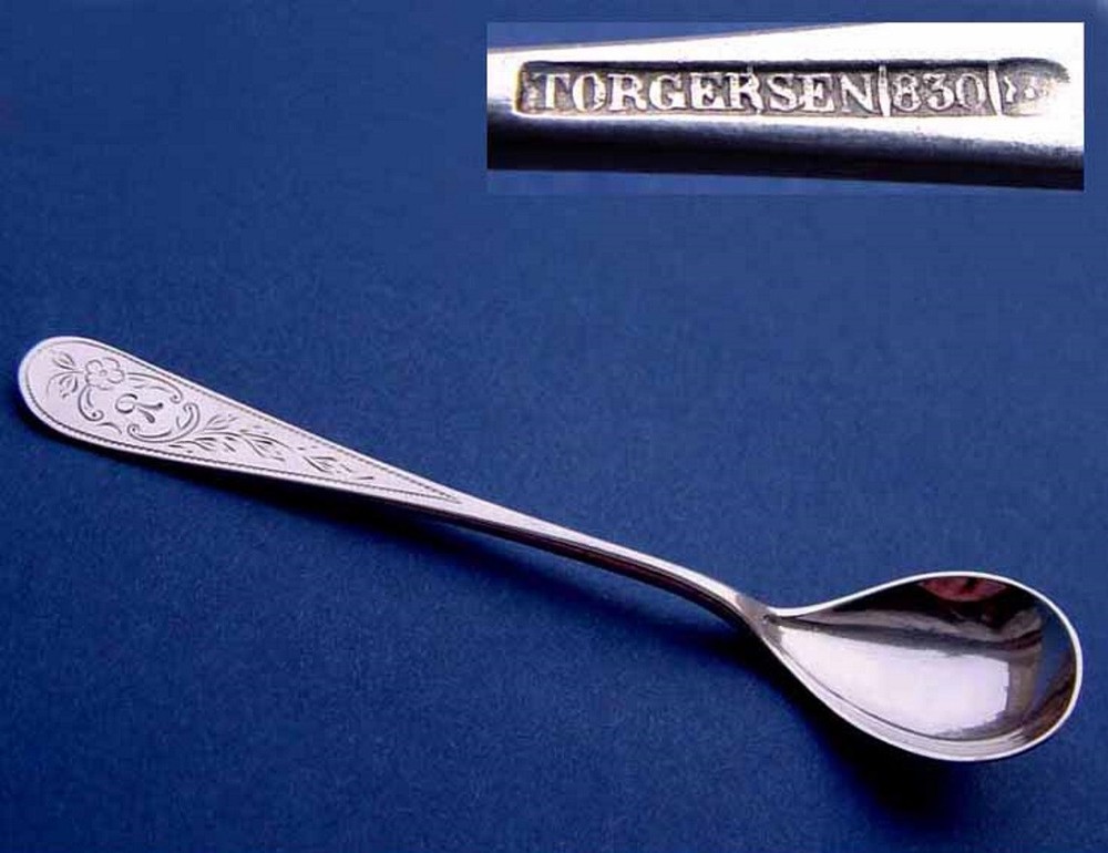 Rare Spice Spoon, Torgersen, 830s Silver B421