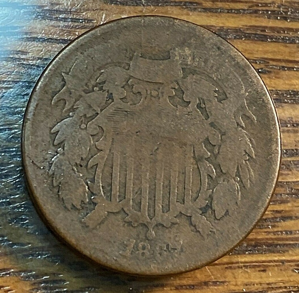 1867 2 Cent Piece Original Good- CHN